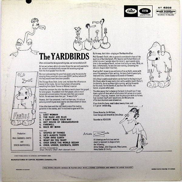 The Yardbirds : Over, Under, Sideways, Down (LP, Album)