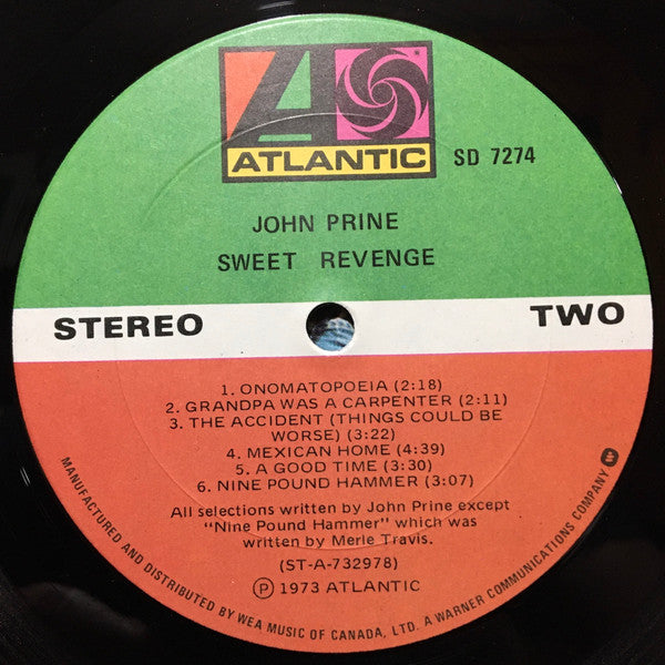 John Prine : Sweet Revenge (LP, Album, RE)