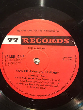 Kid Sheik*, Capt. John Handy* With The Barry Martyn Ragtime Band* : In The Groove (LP, Album)