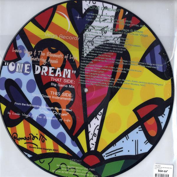 Louie Vega & Elements Of Life (3) Featuring Anané : One Dream (12", Ltd, Pic)