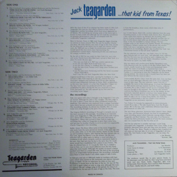 Jack Teagarden : That Kid From Texas (LP, Comp)