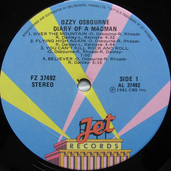 Ozzy Osbourne : Diary Of A Madman (LP, Album)
