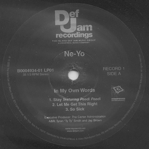 Ne-Yo : In My Own Words (2xLP, Album)