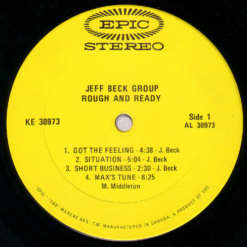 Jeff Beck Group : Rough And Ready (LP, Album)