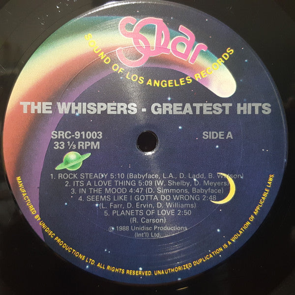 The Whispers : Greatest Hits (LP, Comp)