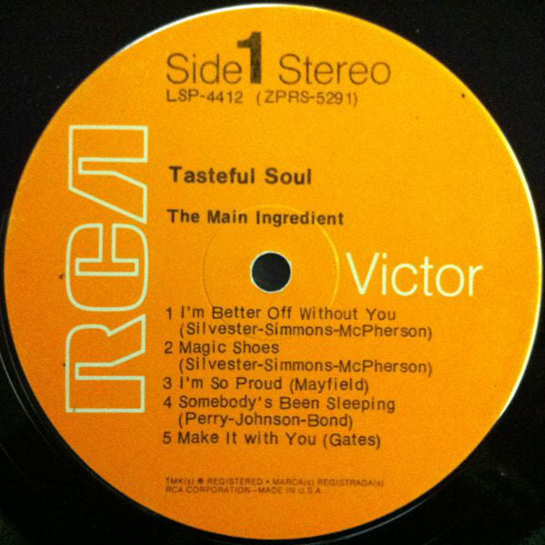 The Main Ingredient : Tasteful Soul (LP, Album)