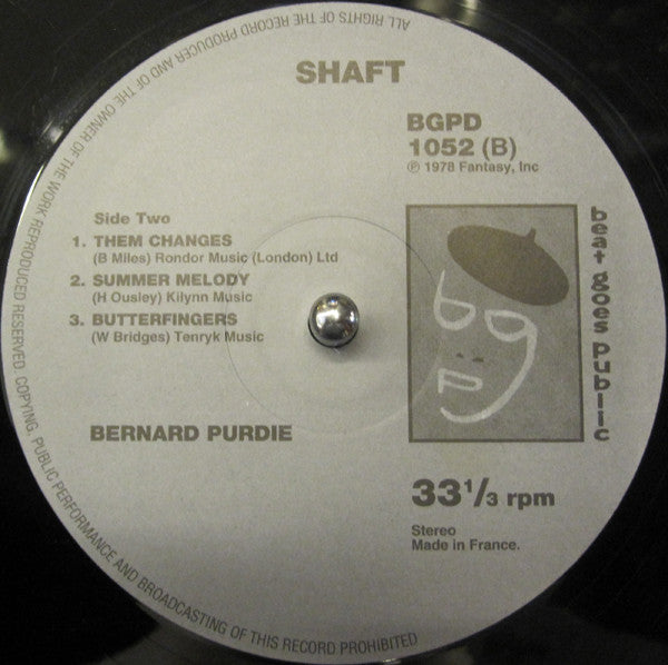 Bernard Purdie : Shaft (LP, Album, RE, Gra)