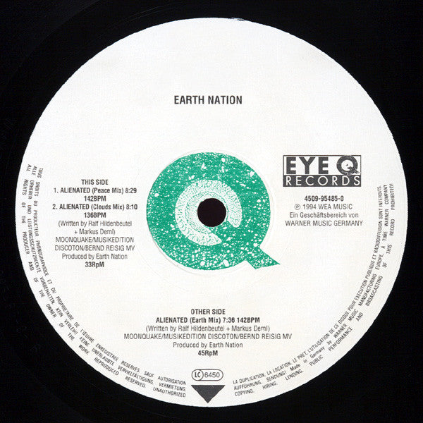 Earth Nation : Alienated (12")