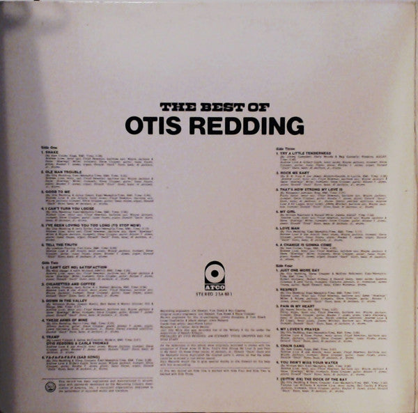 Otis Redding : The Best Of Otis Redding (2xLP, Comp, RE, Gat)