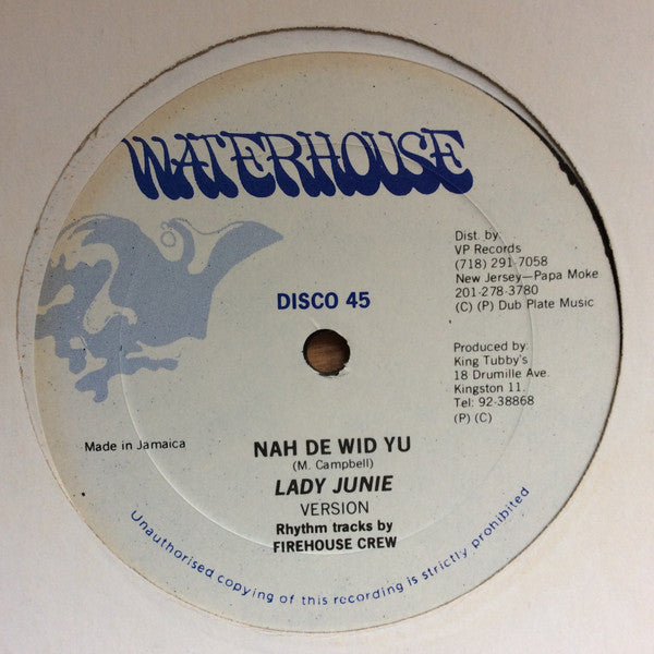 Lady Junie : Nah Get Punani / Nuh De Wid Yu (12", Single)