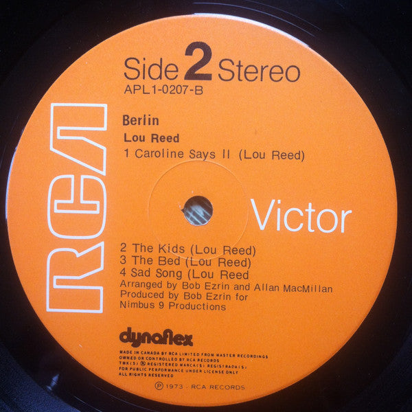 Lou Reed : Berlin (LP, Album, Dyn)