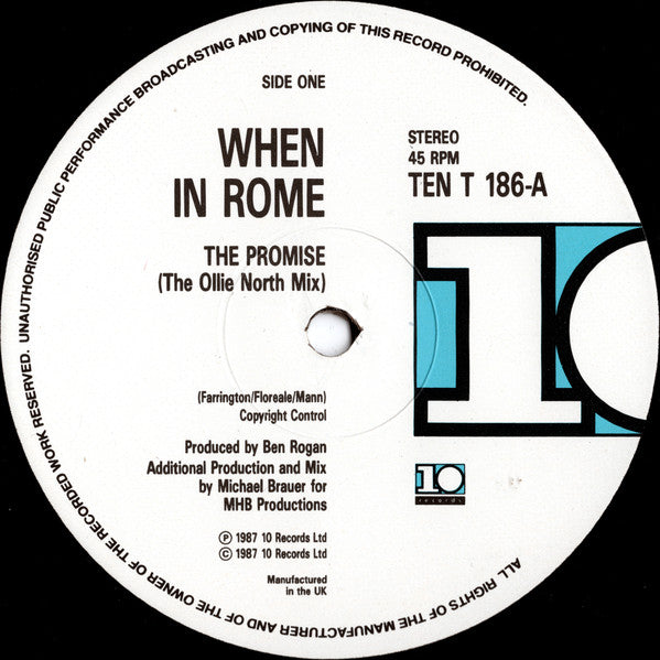 When In Rome : The Promise (12")