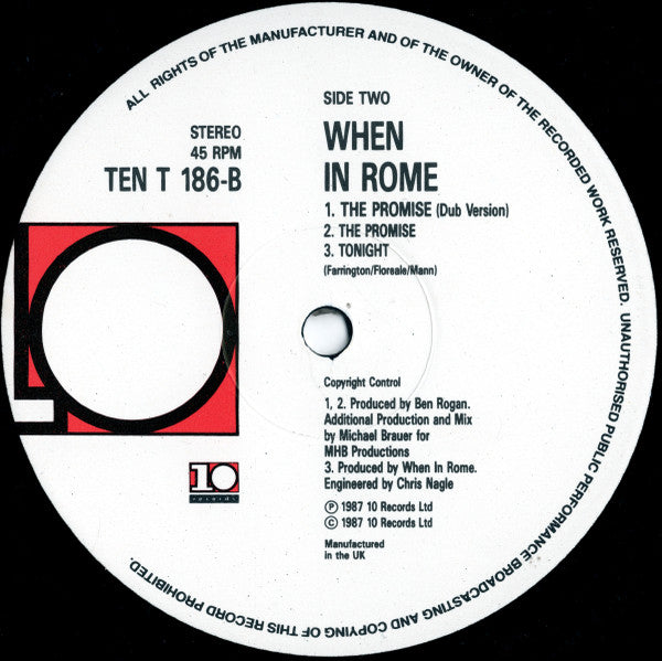 When In Rome : The Promise (12")