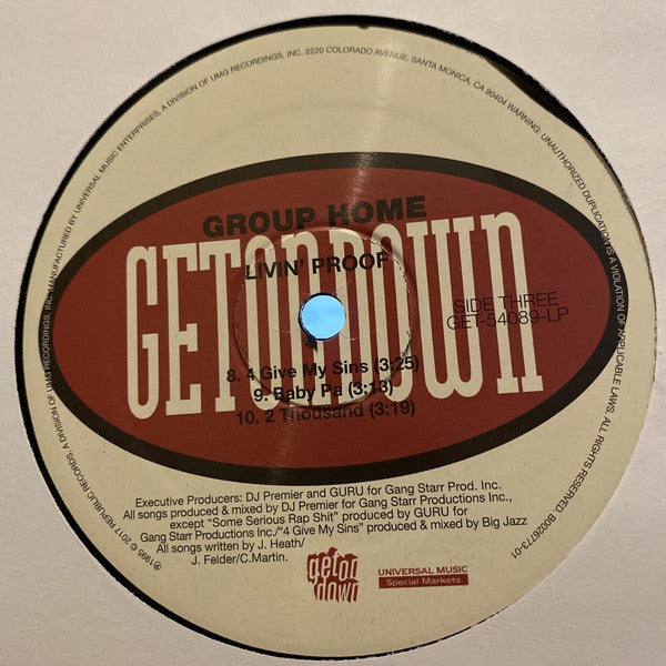 Group Home : Livin' Proof (2xLP, Album, RE)
