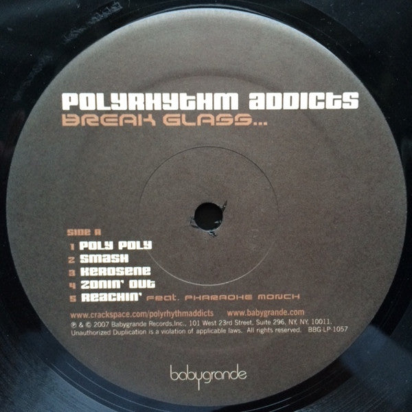 Polyrhythm Addicts : Break Glass... (2xLP, Album)