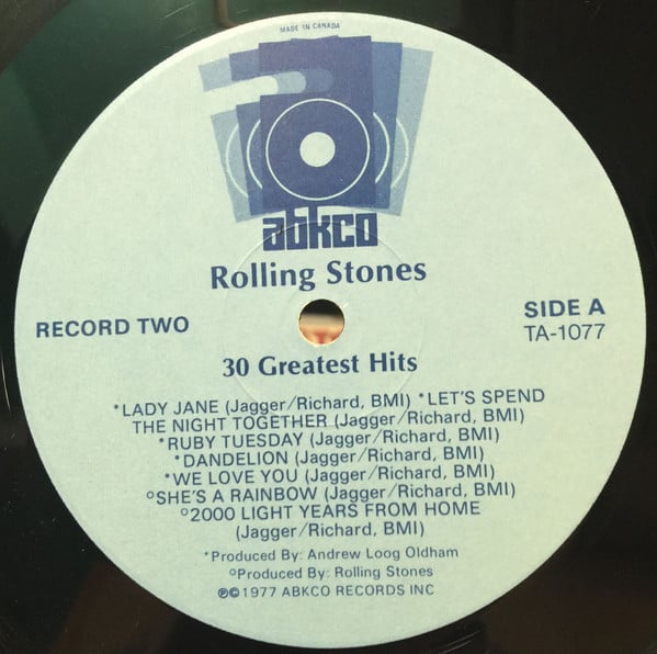 The Rolling Stones : 30 Greatest Hits (2xLP, Comp)