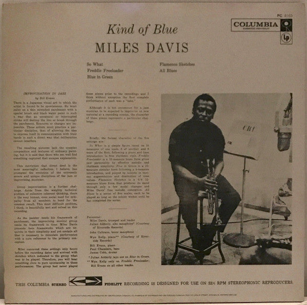 Miles Davis : Kind Of Blue (LP, Album, RE)