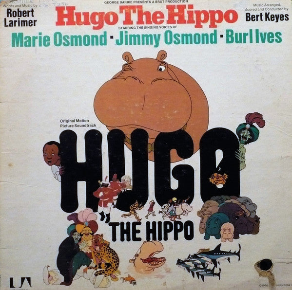 Marie Osmond And Jimmy Osmond And Burl Ives : Hugo The Hippo (Original Motion Picture Soundtrack) (LP, Album)