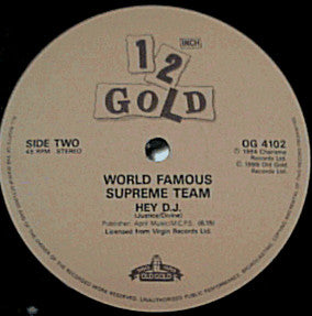 The Rock Steady Crew / World's Famous Supreme Team : (Hey You) Rock Steady Crew / Hey DJ (12")
