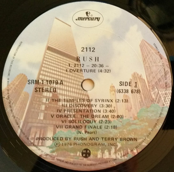 Rush : 2112 (LP, Album, Gat)