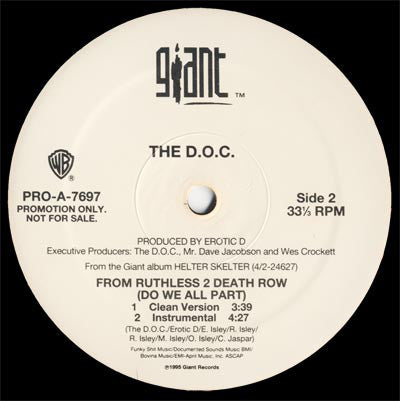 The D.O.C. : Return Of Da Livin' Dead (12", Promo)