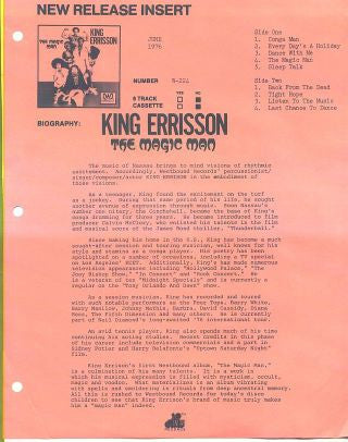 King Errisson : The Magic Man (LP, Album)