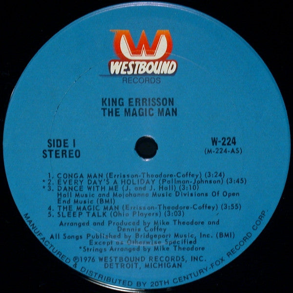 King Errisson : The Magic Man (LP, Album)
