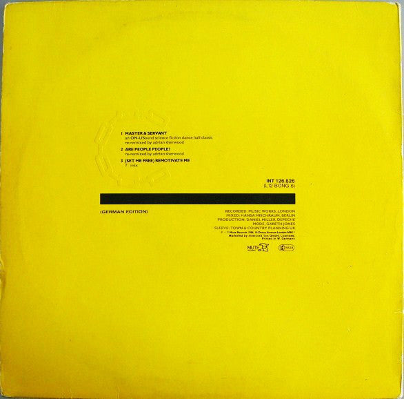 Depeche Mode : Master And Servant (An ON-USound Science Fiction Dance Hall Classic) (12", Maxi, Ltd, Num, Gre)