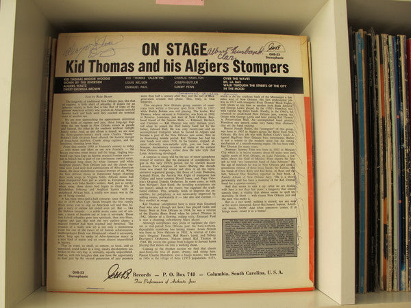 Kid Thomas And His Algiers Stompers : On Stage (LP)