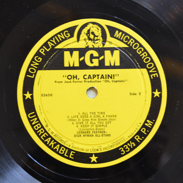 Leonard Feather Dick Hyman Orchestra : Oh Captain! (LP, Album, Mono)