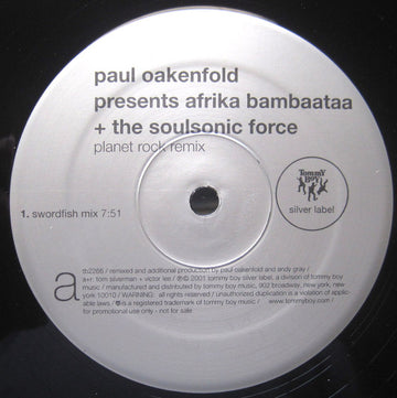 Paul Oakenfold Presents Afrika Bambaataa + The Soulsonic Force* : Planet Rock Remix (12", Single, Promo)