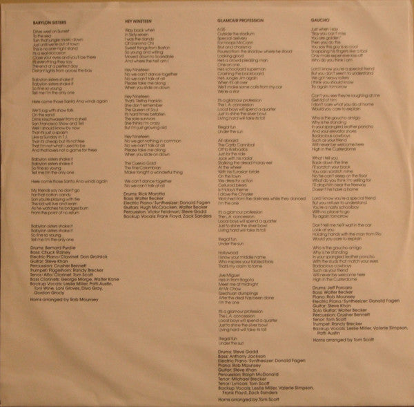 Steely Dan : Gaucho (LP, Album)