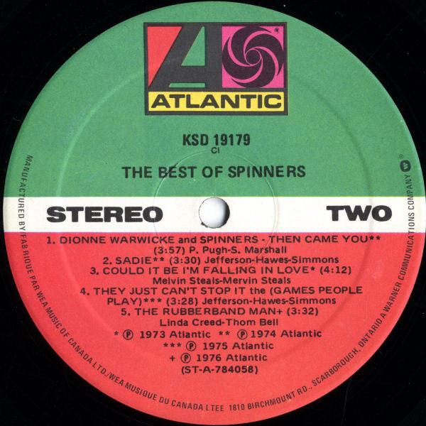 Spinners : The Best Of Spinners (LP, Comp, RE, CI)
