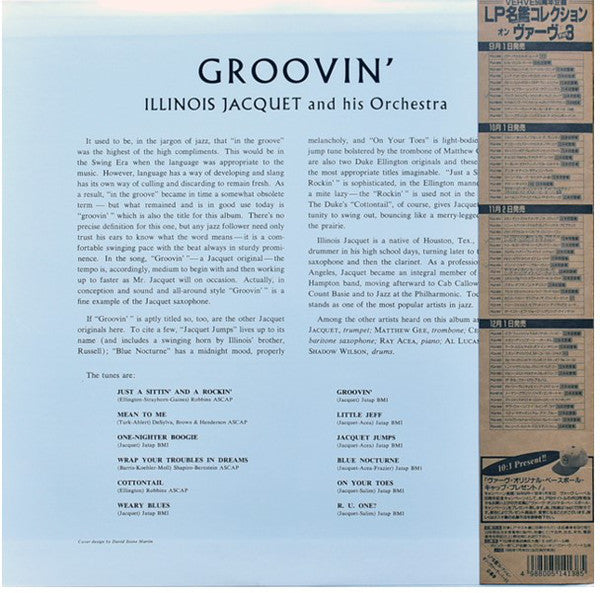 Illinois Jacquet And His Orchestra : Groovin' With Jacquet (LP, Album, Mono, RE)