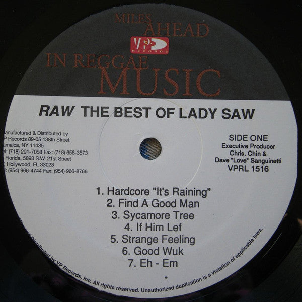 Lady Saw : Raw - The Best Of Lady Saw (LP, Comp)