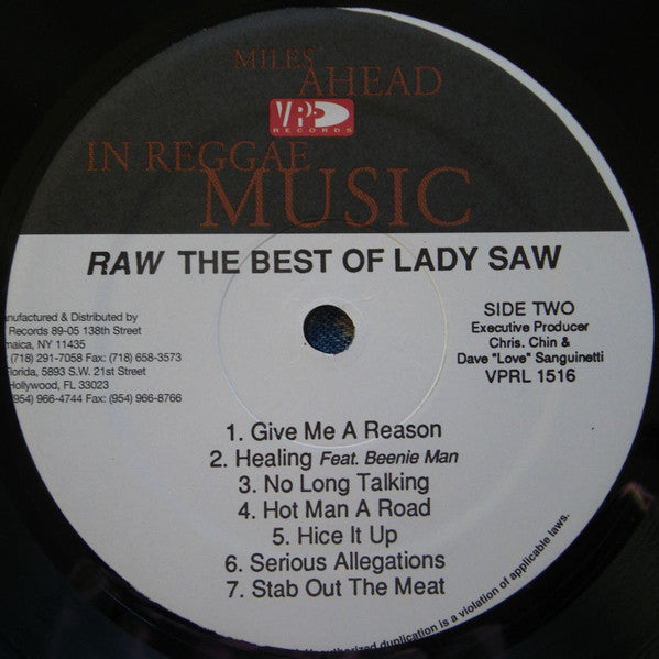 Lady Saw : Raw - The Best Of Lady Saw (LP, Comp)