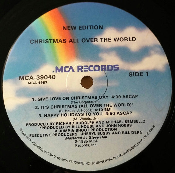 New Edition : Christmas All Over The World (LP, Album, Glo)