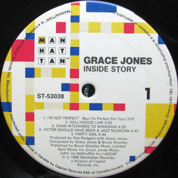 Grace Jones : Inside Story (LP, Album)