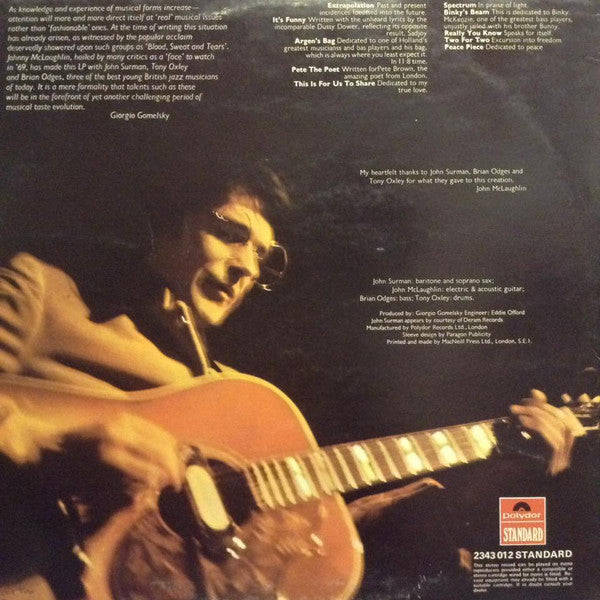 John McLaughlin : Extrapolation (LP, Album)