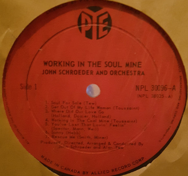 The John Schroeder Orchestra : Working In The Soul Mine (LP, Mono)