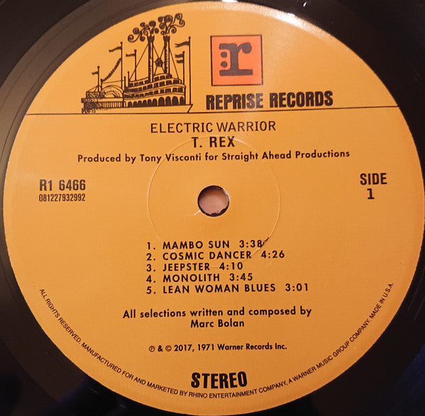 T. Rex : Electric Warrior (LP, Album, Ltd, RE, 180)