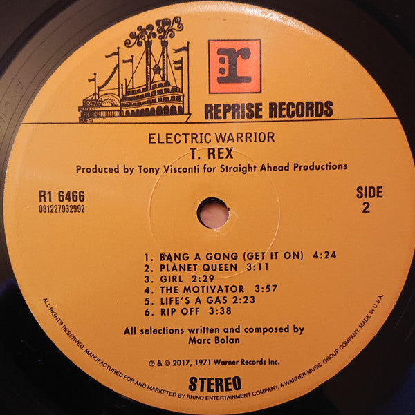 T. Rex : Electric Warrior (LP, Album, Ltd, RE, 180)