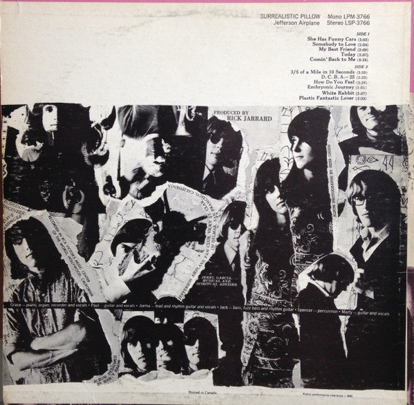 Jefferson Airplane : Surrealistic Pillow (LP, Album)