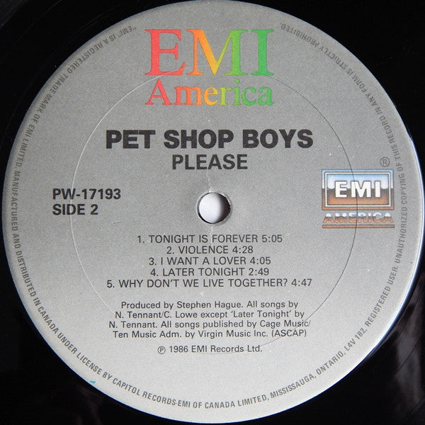 Pet Shop Boys : Please (LP, Album)