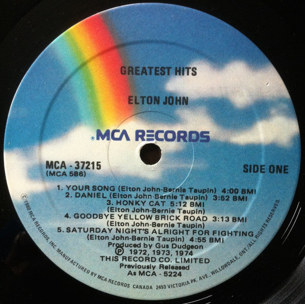 Elton John : Greatest Hits (LP, Comp, RE)