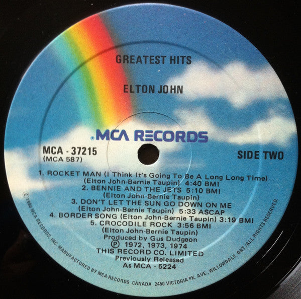 Elton John : Greatest Hits (LP, Comp, RE)