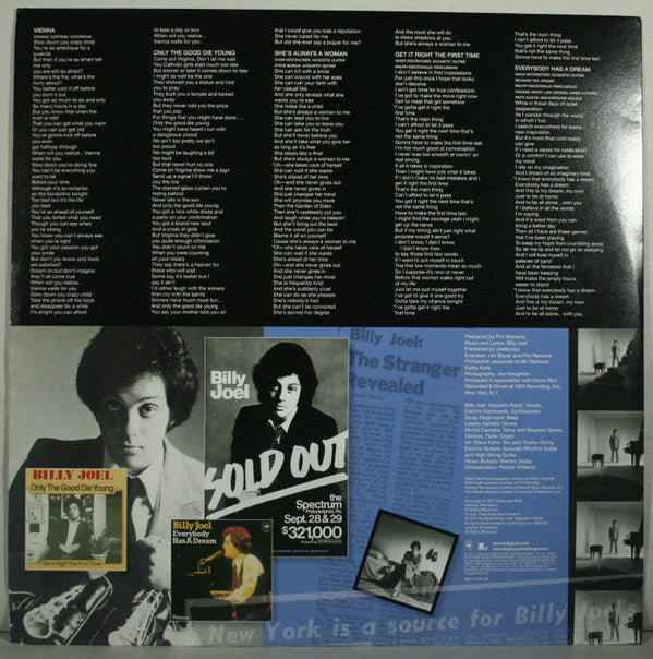 Billy Joel : The Stranger (LP, Album, RE)
