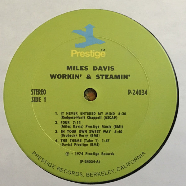 Miles Davis : Workin' And Steamin' (2xLP, Comp, RM, Gat)