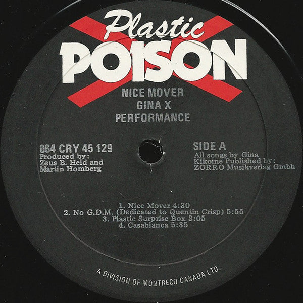 Gina X Performance : Nice Mover (LP, Album)