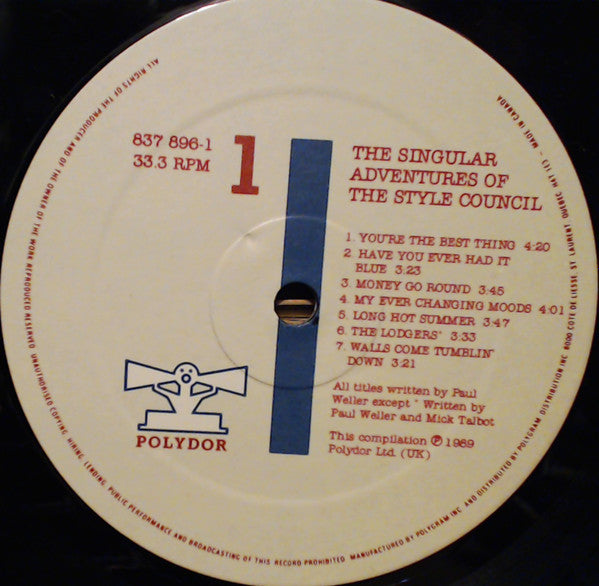 The Style Council : The Singular Adventures Of The Style Council - Greatest Hits Vol. 1 (LP, Comp)